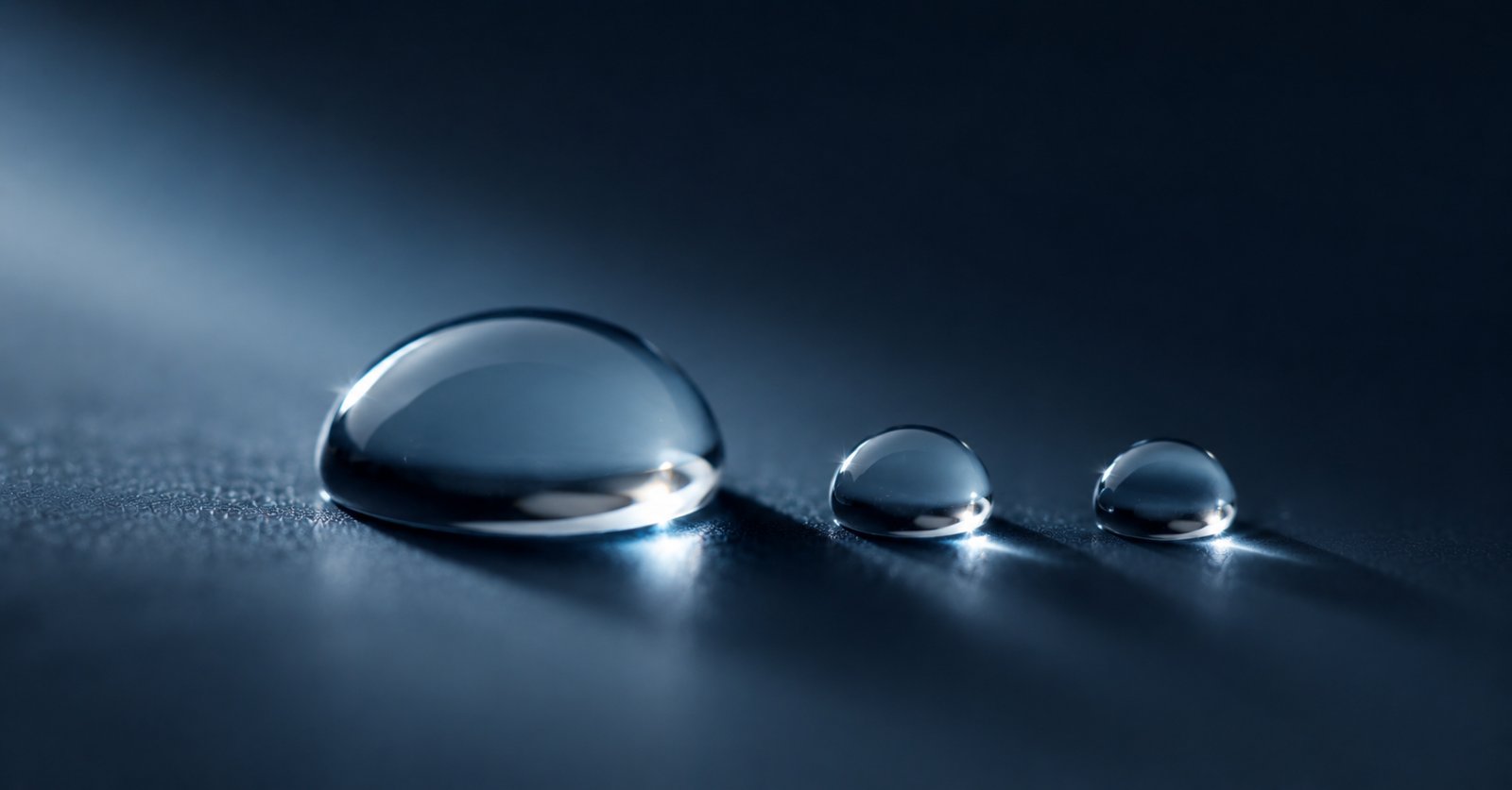 Modelo tridimensional de la molécula de agua sobre fondo oscuro