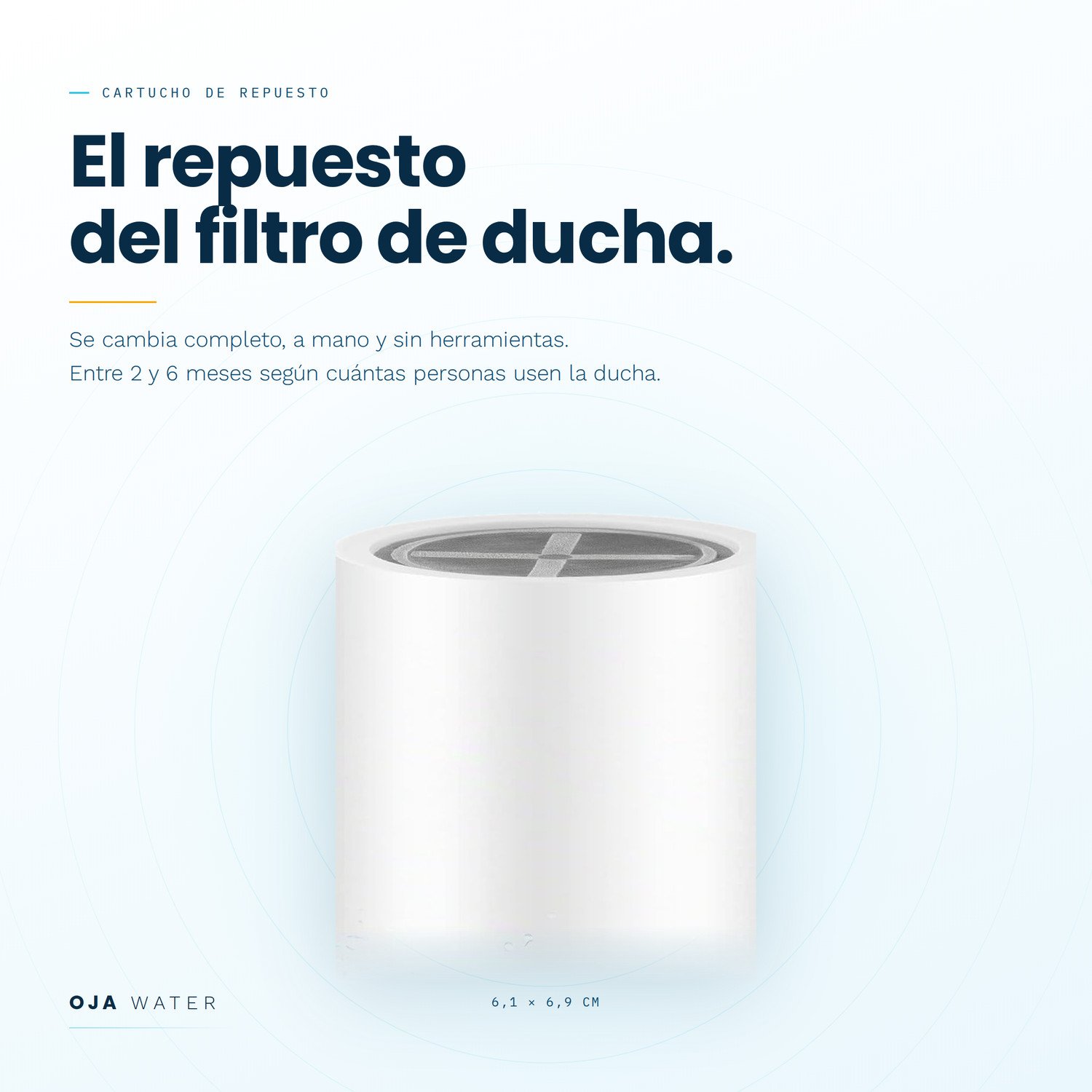 Cartucho de repuesto de 20 etapas para filtro de ducha